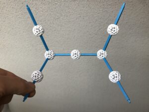 example of roof tents defining edges of dodecahedron outermost: Nested Platonic Solids model using Zometool